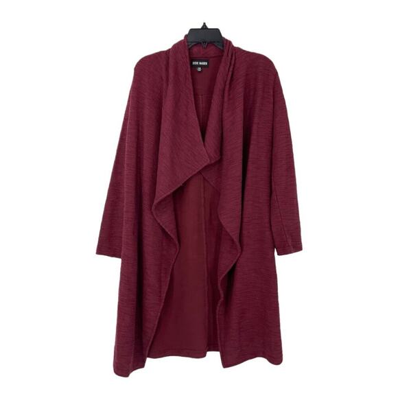 Steve Madden Slub Knit Jacket In Wine Size XS NWOT $109 MSRP - Picture 3 of 8